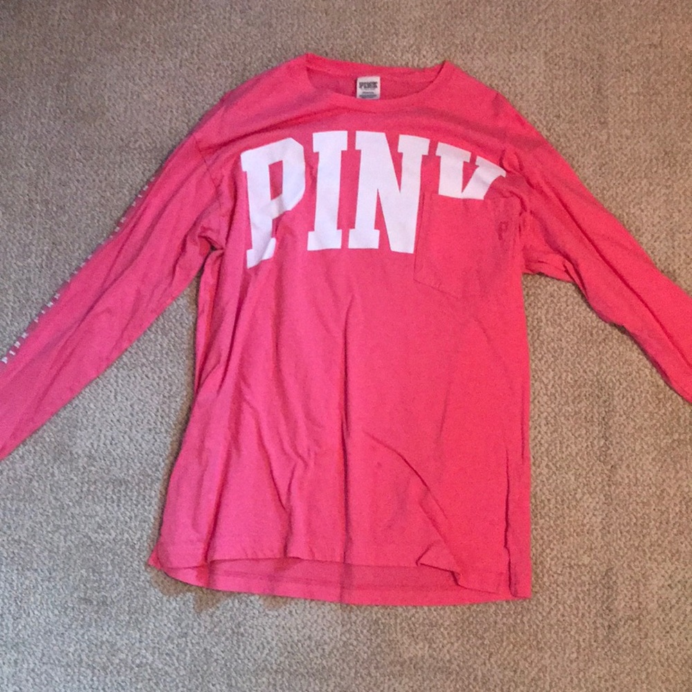 Pink long sleeved shirt